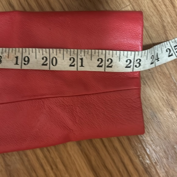 Pamela McCoy red and white  leather jacket SZ Small - Picture 12 of 15